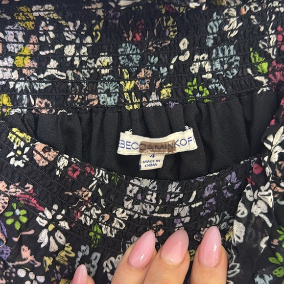 Rebecca Minkoff Black Off-The-Shoulder Maxi Dress with Flutter Sleeves - Picture 11 of 12